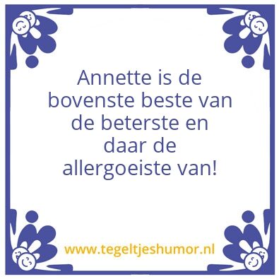 Tegeltje: Annette