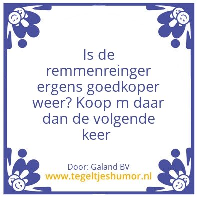 Tegeltje: Goedkoper