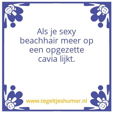 Tegeltje: Beachhair