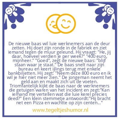 Tegeltje: Werknemers