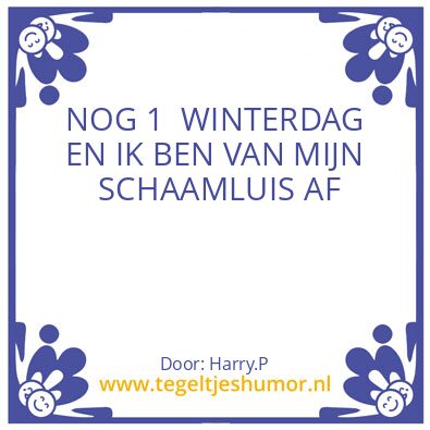 Tegeltje: Winter