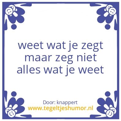 Tegeltje: genoeg