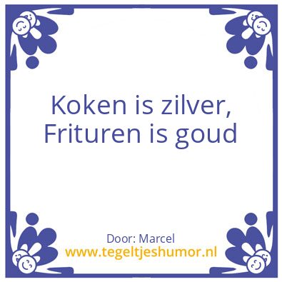 Tegeltje: Koken