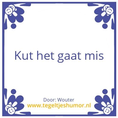 Tegeltje: Wouter