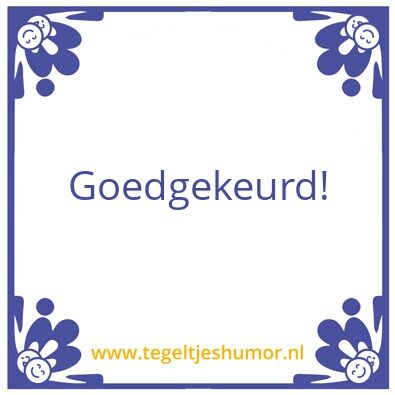 Tegeltje: Bla