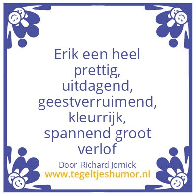 Tegeltje: Erik de Ruyter