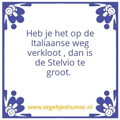Tegeltje: Stelvio
