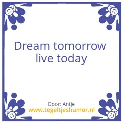 Tegeltje: happy day