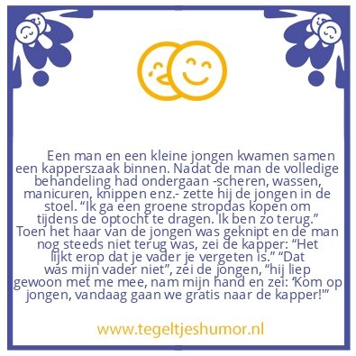 Tegeltje: Naar de kapper