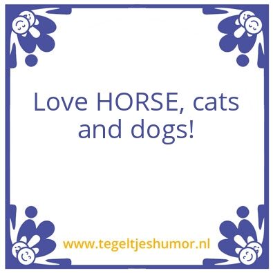 Tegeltje: Love