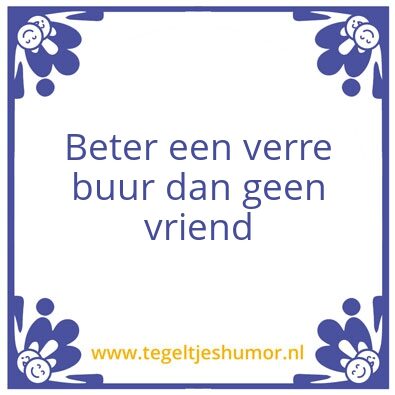 Tegeltje: Buren