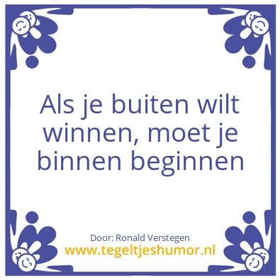 Tegeltje: Werkmotto