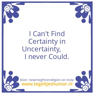 Tegeltje: I Can’t