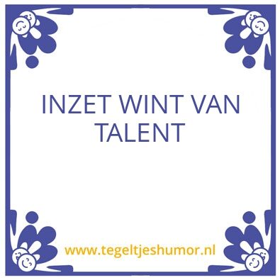 Tegeltje: INZET