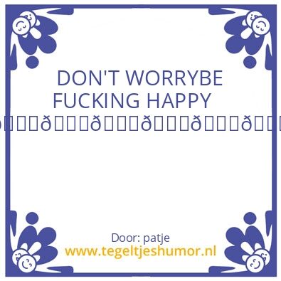 Tegeltje: no worry”s