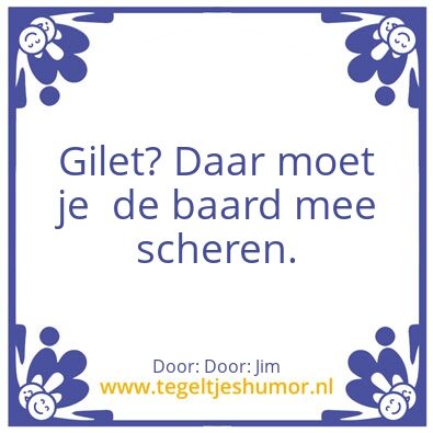 Tegeltje: Gilet