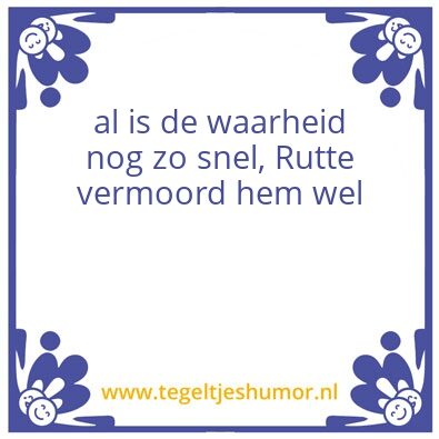 Tegeltje: waarheid