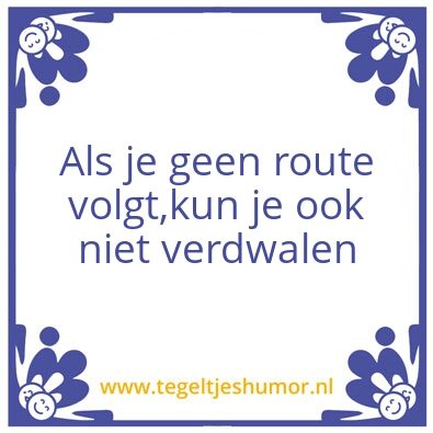 Tegeltje: De weg