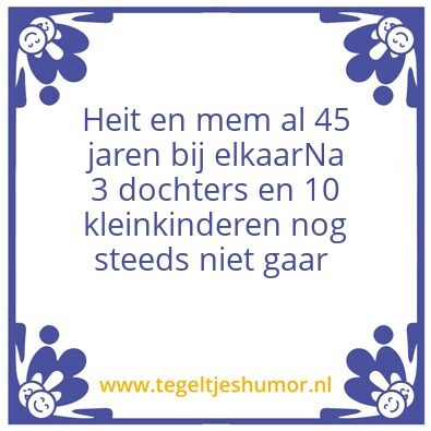 Tegeltje: 45 jaar getrouwd