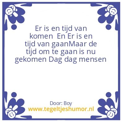 Tegeltje: Gaan