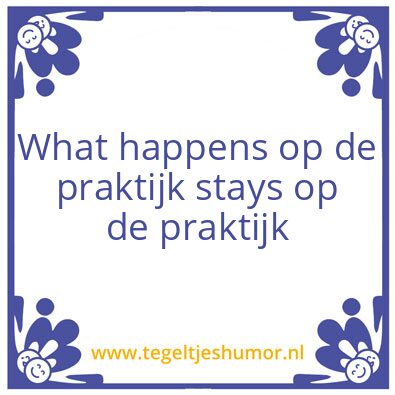 Tegeltje: praktijk