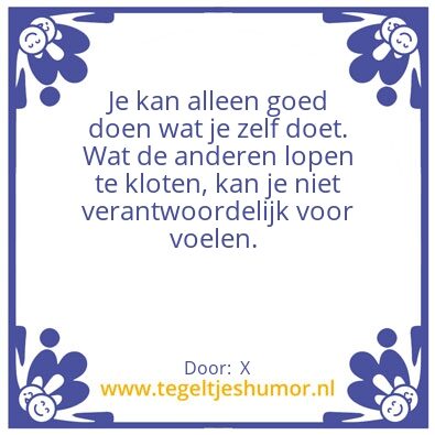 Tegeltje: X
