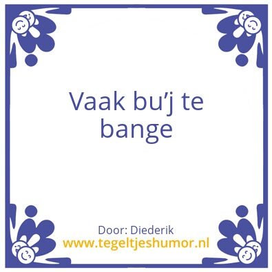 Tegeltje: achterhoeks gezegde
