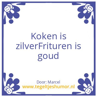 Tegeltje: Koken
