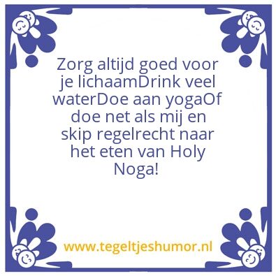 Tegeltje: Levens tip