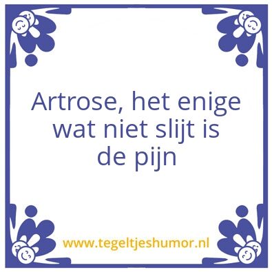 Tegeltje: Artrose