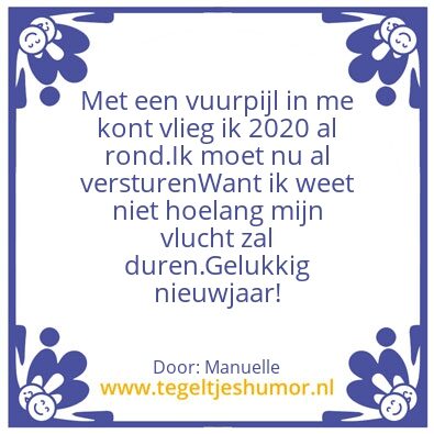 Tegeltje: Gelukkig nieuwjaar