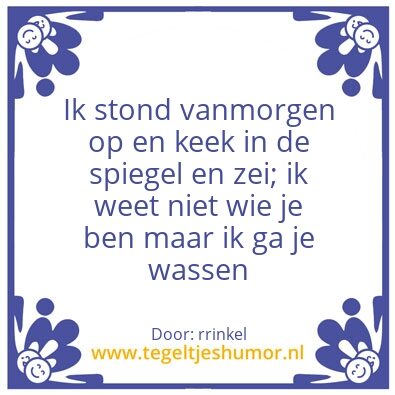 Tegeltje: opstaan