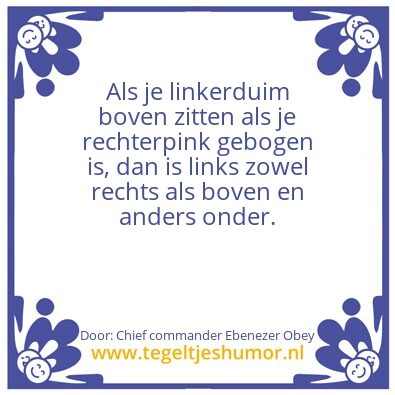 Tegeltje: Ja