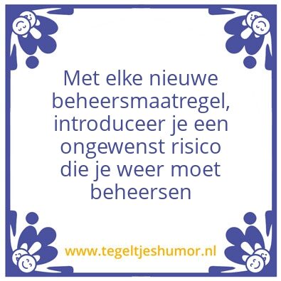 Tegeltje: risicos