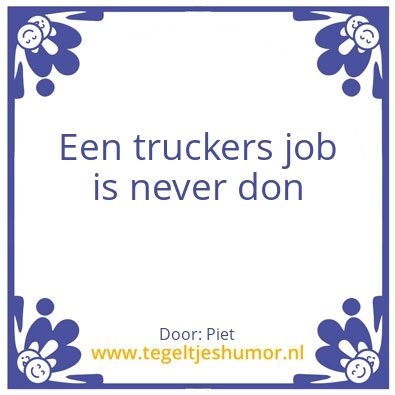 Tegeltje: Truck