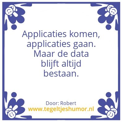Tegeltje: Data is goud