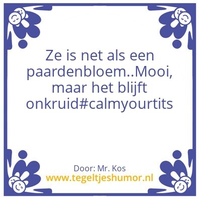 Tegeltje: Zij