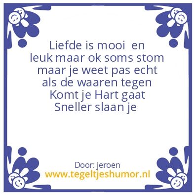 Tegeltje: liefde