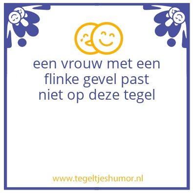 Tegeltje: humor