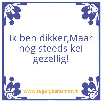Tegeltje: Gezellig