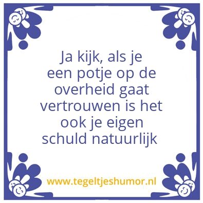 Tegeltje: Vertrouwen