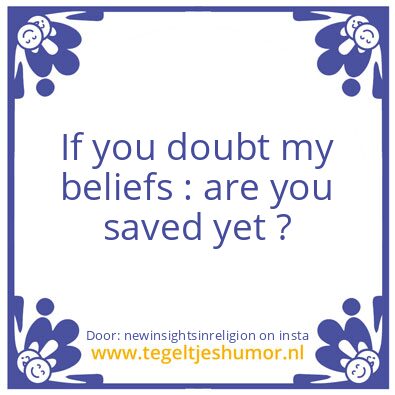 Tegeltje: Salvation !