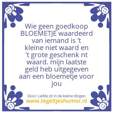 Tegeltje: Bloemetje