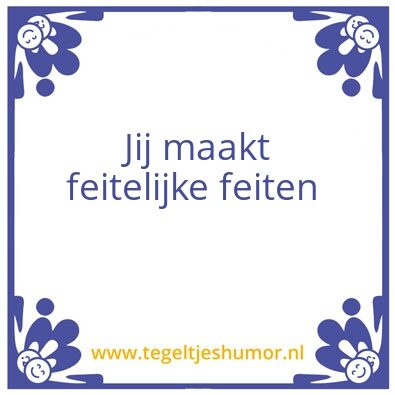 Tegeltje: Tegeltje