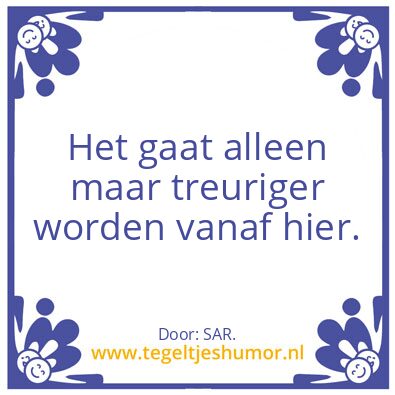 Tegeltje: Ellende