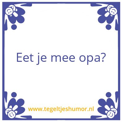 Tegeltje: Grootvader