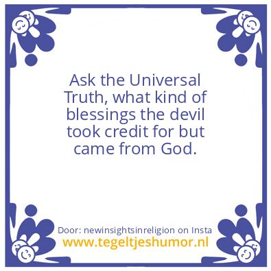 Tegeltje: The devil is no Creator.