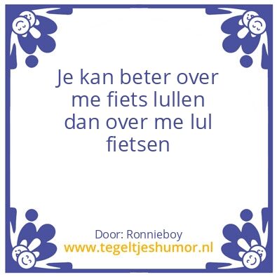 Tegeltje: Fiets
