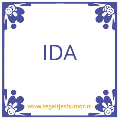 Tegeltje: IDA