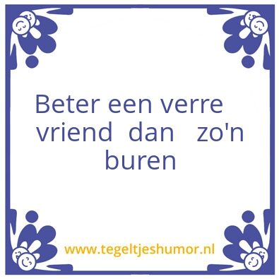 Tegeltje: Buren